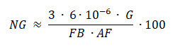 Formula for estimating the asbestos detection limit