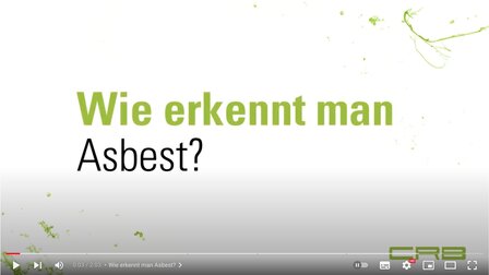 Captura de pantalla Preguntas frecuentes Vídeo explicativo sobre el envío de muestras Análisis de amianto | © CRB Analyse Service GmbH