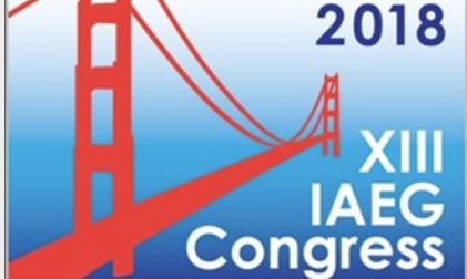 Logotipo del 8.º Congreso IAEG 2018 en San Francisco | © CRB Analysis Service GmbH