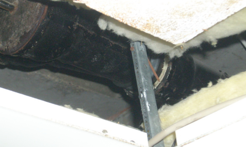 Asbesthaus - Site: Thermal insulation, fire protection from artificial mineral fibers (AMF) | © 2019, CRB Analyse Service GmbH | © CRB Analyse Service GmbH