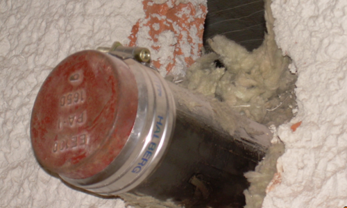 Asbesthaus - Site: Thermal insulation, fire protection from artificial mineral fibers (AMF) | © 2019, CRB Analyse Service GmbH | © CRB Analyse Service GmbH