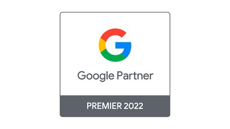 Logotipo de socio premium de Google: nuestra agencia Blackbit ha recibido la insignia de «socio premium de Google». | © Google Ireland Limited