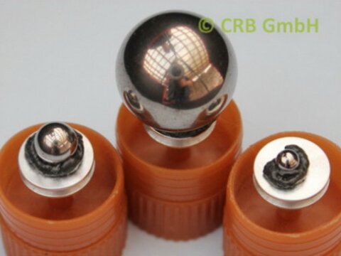 Bolas de acero para microanálisis de rayos X | © CRB Analysis Service GmbH