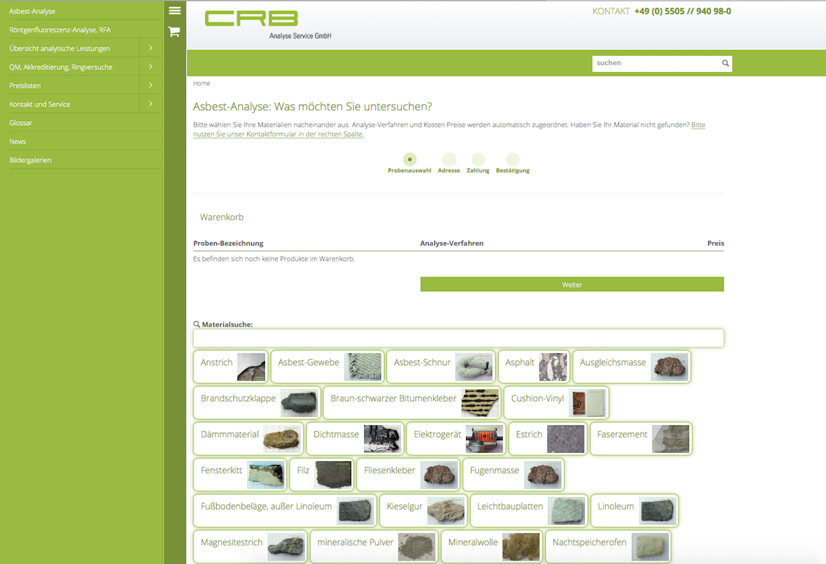 CRB klantenselectie asbestanalyse