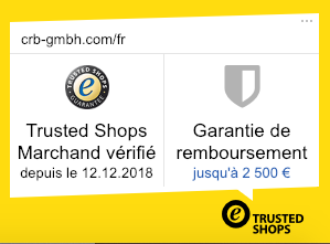 Certificación francesa Trusted Shops para el taller de análisis de amianto de CRB