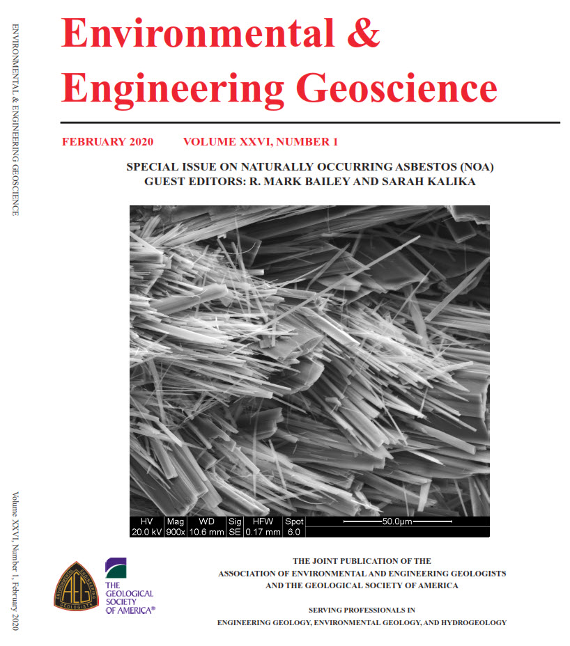 Speciale uitgave van het Journal of Environmental and Engineering Geoscience (E&EG), jaargang 26, nummer 1, februari 2020