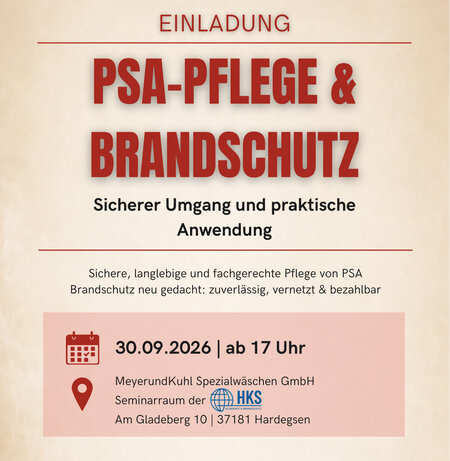 Event-Einladung: PSA-Pflege & Brandschutz | 30.09.2026