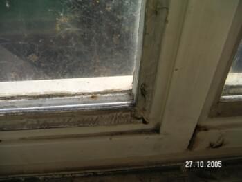 Asbesthaus - Fundstelle: Fensterkitt | © 2019, CRB Analyse Service GmbH