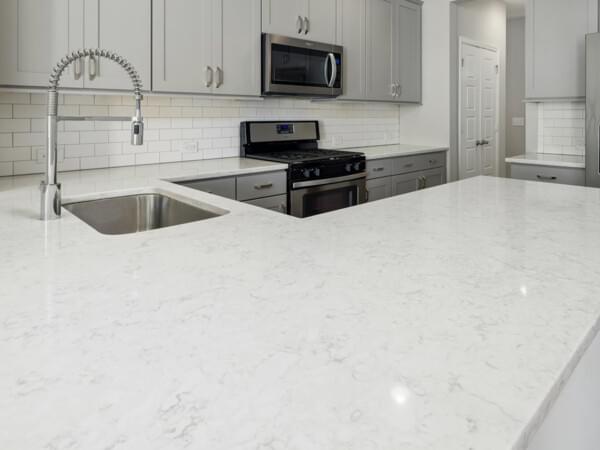 Quartz composite is a popular material for the production of worktops.